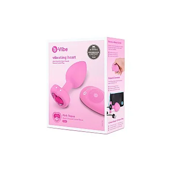 B-Vibe Vibr Heart Plug S/M - Roze