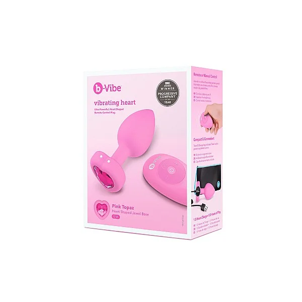 B-Vibe Vibr Heart Plug S/M - Roze van het merk b-Vibe - Buttplugs - online kopen bij Masculum.nl. De discrete online seks-toys en erotisch heren ondergoed winkel voor gay & hetero mannen.