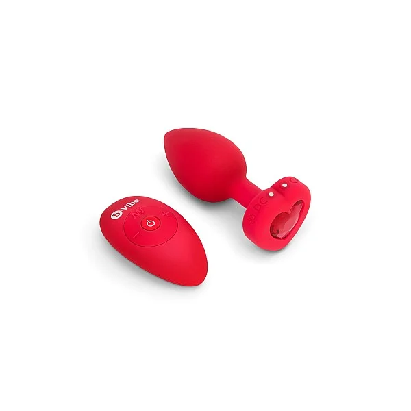 B-Vibe Vibr Heart Plug M/L - Rood van het merk b-Vibe - Buttplugs - online bestellen bij Masculum.nl. De discrete online seks-toys en erotisch heren ondergoed winkel voor gay & hetero mannen.