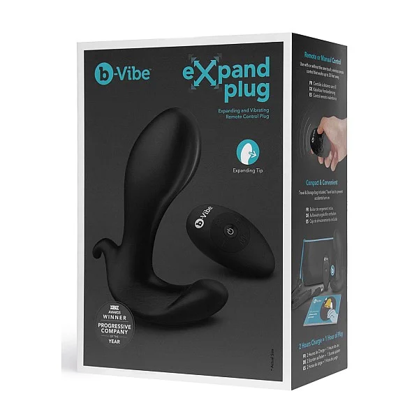 B-Vibe Expand Plug - Zwart van het merk b-Vibe - Buttplugs - online bestellen bij Masculum.nl. De discrete online seks-toys en erotisch heren ondergoed winkel voor gay & hetero mannen.