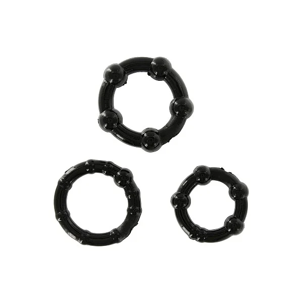 Stay Hard - Three Rings - Zwart van het merk Scala Selection - Cockringen - online bestellen bij Masculum.nl. De discrete online seks-toys en erotisch heren ondergoed winkel voor gay & hetero mannen.
