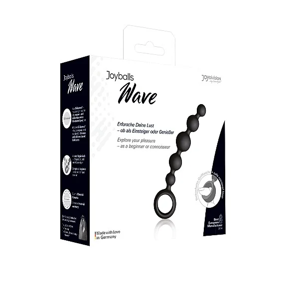 Joyballs Anal Wave Short - Zwart van het merk Joy Division - Anale Kralen - online kopen bij Masculum.nl. De discrete online seks-toys en erotisch heren ondergoed winkel voor gay & hetero mannen.