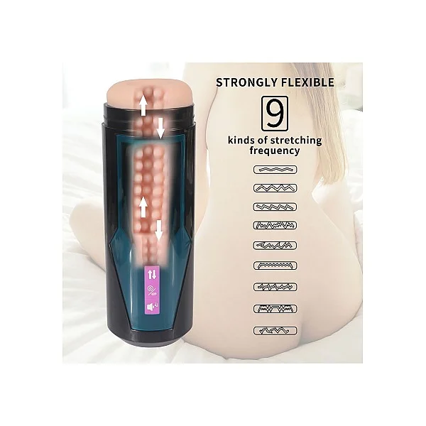 Hismith KlicLok Vibr Stroker - Lichte huidskleur van het merk HiSmith - Sleeve Masturbators - online bestellen bij Masculum.nl. De discrete online seks-toys en erotisch heren ondergoed winkel voor gay & hetero mannen.