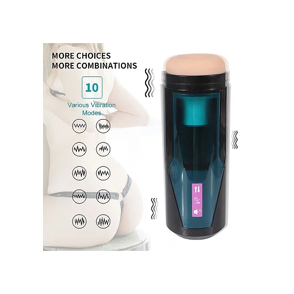 Hismith KlicLok Vibr Stroker - Lichte huidskleur van het merk HiSmith - Sleeve Masturbators - online bestellen bij Masculum.nl. De discrete online seks-toys en erotisch heren ondergoed winkel voor gay & hetero mannen.