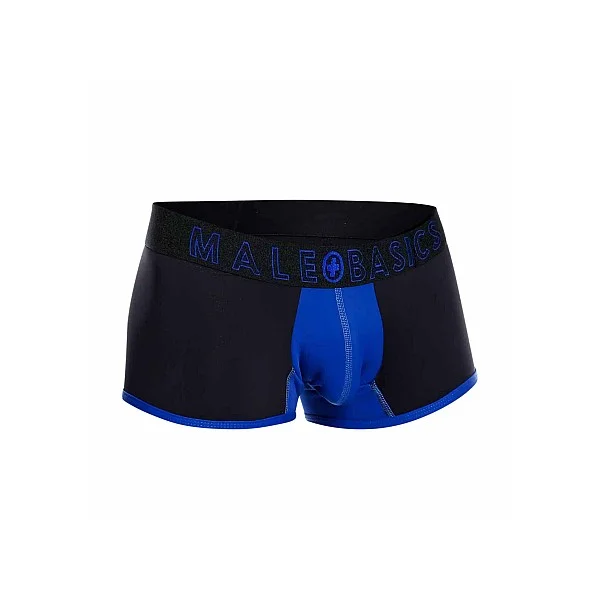 MaleBasics Neon Trunk - Blauw van het merk Malebasics - Heren Lingerie - online bestellen bij Masculum.nl. De discrete online seks-toys en erotisch heren ondergoed winkel voor gay & hetero mannen.