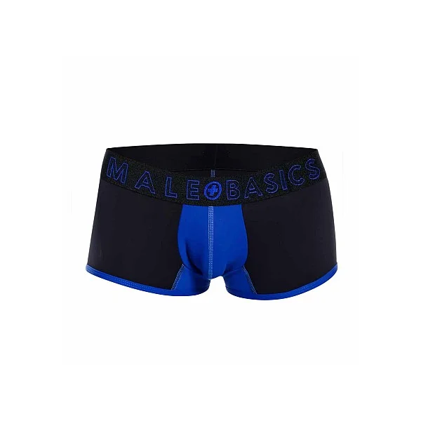 MaleBasics Neon Trunk - Blauw van het merk Malebasics - Heren Lingerie - online bestellen bij Masculum.nl. De discrete online seks-toys en erotisch heren ondergoed winkel voor gay & hetero mannen.