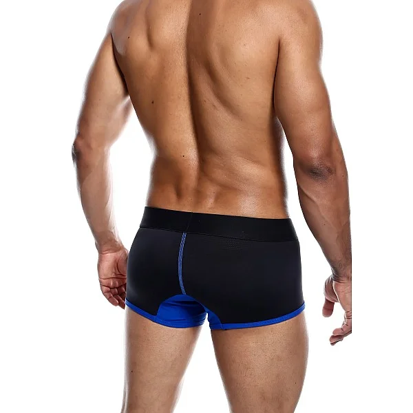 MaleBasics Neon Trunk - Blauw van het merk Malebasics - Heren Lingerie - online bestellen bij Masculum.nl. De discrete online seks-toys en erotisch heren ondergoed winkel voor gay & hetero mannen.