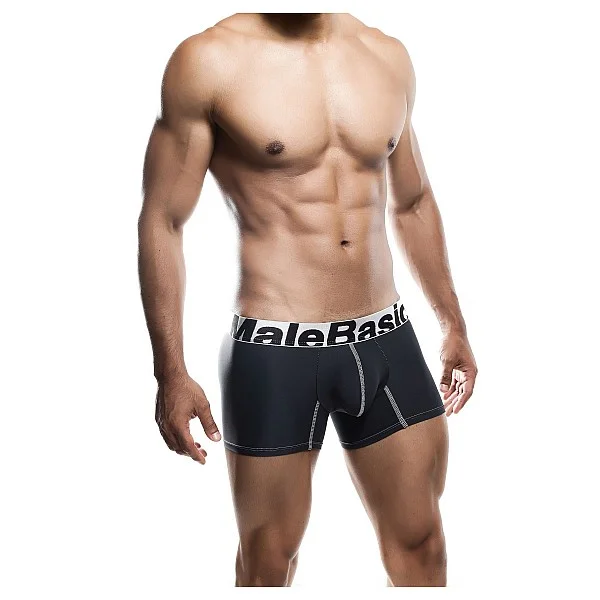 MaleBasics Microfiber Boxer - Zwart van het merk Malebasics - Heren Lingerie - online bestellen bij Masculum.nl. De discrete online seks-toys en erotisch heren ondergoed winkel voor gay & hetero mannen.