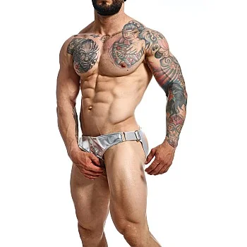 DNGEON Mirror Cockring Jockstrap - Zilver