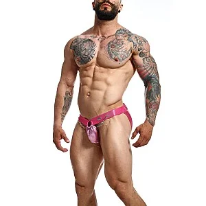 DNGEON Chain Jockstrap Mirror - Roze