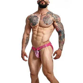 DNGEON Chain Jockstrap Mirror - Roze