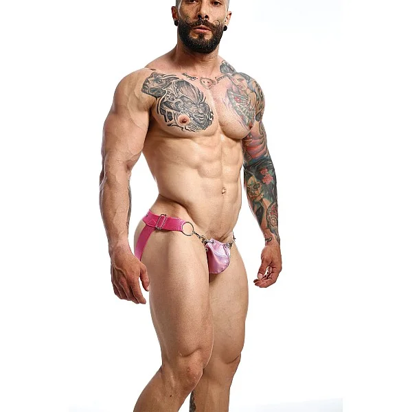 DNGEON Snap Jockstrap Mirror - Roze van het merk DNGEON - Harnassen - online kopen bij Masculum.nl. De discrete online seks-toys en erotisch heren ondergoed winkel voor gay & hetero mannen.