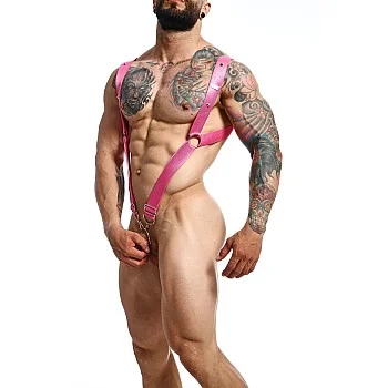 DNGEON Straigh Back Harness - Roze
