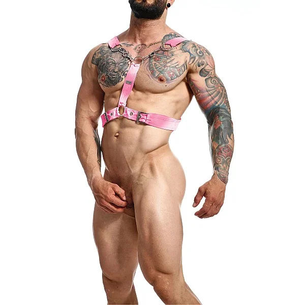 DNGEON Y Cross Chain Harness - Roze van het merk DNGEON - Harnassen - online kopen bij Masculum.nl. De discrete online seks-toys en erotisch heren ondergoed winkel voor gay & hetero mannen.