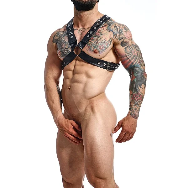 DNGEON Classic Cross Harness - Zwart van het merk DNGEON - Harnassen - online bestellen bij Masculum.nl. De discrete online seks-toys en erotisch heren ondergoed winkel voor gay & hetero mannen.