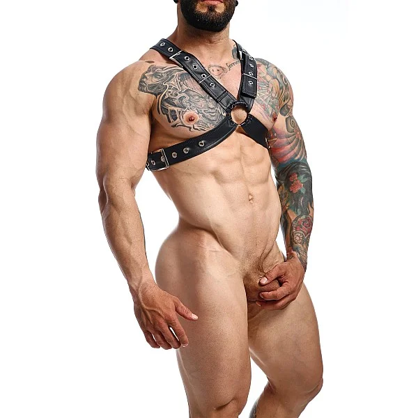 DNGEON Classic Cross Harness - Zwart van het merk DNGEON - Harnassen - online bestellen bij Masculum.nl. De discrete online seks-toys en erotisch heren ondergoed winkel voor gay & hetero mannen.
