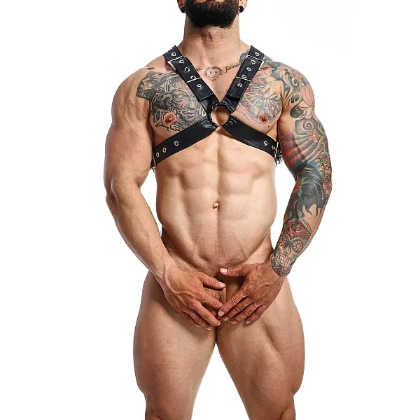 DNGEON Classic Cross Harness - Zwart van het merk DNGEON - Harnassen - online bestellen bij Masculum.nl. De discrete online seks-toys en erotisch heren ondergoed winkel voor gay & hetero mannen.