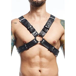 DNGEON Harness Belts Cross - Zwart