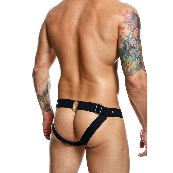 DNGEON Peekaboo Jockstrap - Zwart van het merk DNGEON - Jockstraps - online kopen bij Masculum.nl. De discrete online seks-toys en erotisch heren ondergoed winkel voor gay & hetero mannen.