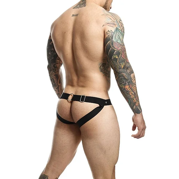 DNGEON Peekaboo Jockstrap - Rood van het merk DNGEON - Jockstraps - online kopen bij Masculum.nl. De discrete online seks-toys en erotisch heren ondergoed winkel voor gay & hetero mannen.