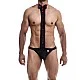 MOB Tuxedo Lace Thong - Zwart van het merk MOB Eroticwear - Heren Lingerie - online kopen bij Masculum.nl. De discrete online seks-toys en erotisch heren ondergoed winkel voor gay & hetero mannen.