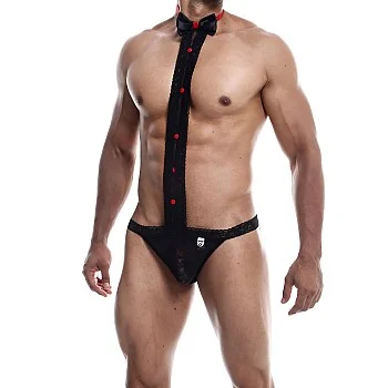 MOB Tuxedo Lace Thong - Zwart