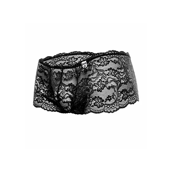Rose Lace Boy Short - Zwart van het merk MOB Eroticwear - Heren Lingerie - online kopen bij Masculum.nl. De discrete online seks-toys en erotisch heren ondergoed winkel voor gay & hetero mannen.