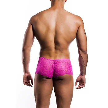 Rose Lace Boy Short - Roze