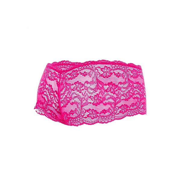 Rose Lace Boy Short - Roze van het merk MOB Eroticwear - Heren Lingerie - online bestellen bij Masculum.nl. De discrete online seks-toys en erotisch heren ondergoed winkel voor gay & hetero mannen.