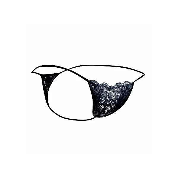 Lace Thong - Zwart van het merk MOB Eroticwear - Heren Lingerie - online bestellen bij Masculum.nl. De discrete online seks-toys en erotisch heren ondergoed winkel voor gay & hetero mannen.