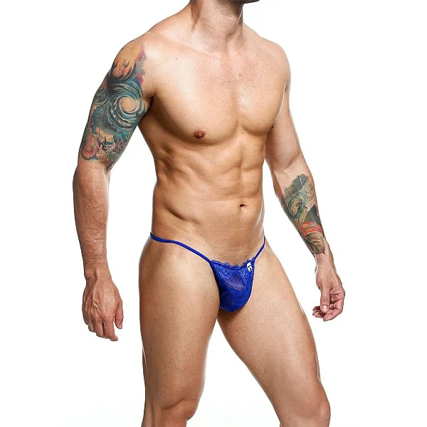 Lace Thong - Royal van het merk MOB Eroticwear - Heren Lingerie - online bestellen bij Masculum.nl. De discrete online seks-toys en erotisch heren ondergoed winkel voor gay & hetero mannen.