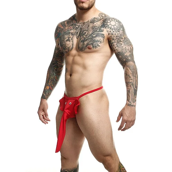 MOB Elephant Thong - Rood van het merk MOB Eroticwear - Heren Lingerie - online bestellen bij Masculum.nl. De discrete online seks-toys en erotisch heren ondergoed winkel voor gay & hetero mannen.