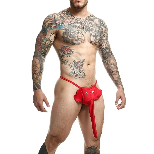 MOB Elephant Thong - Rood van het merk MOB Eroticwear - Heren Lingerie - online bestellen bij Masculum.nl. De discrete online seks-toys en erotisch heren ondergoed winkel voor gay & hetero mannen.