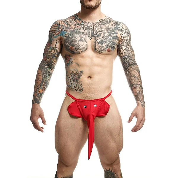 MOB Elephant Thong - Rood van het merk MOB Eroticwear - Heren Lingerie - online bestellen bij Masculum.nl. De discrete online seks-toys en erotisch heren ondergoed winkel voor gay & hetero mannen.