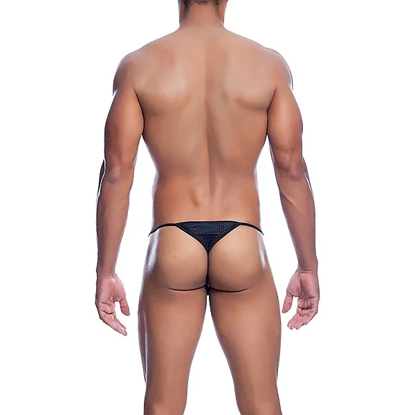 MOB Microfiber V-String - Zwart van het merk MOB Eroticwear - Heren Lingerie - online bestellen bij Masculum.nl. De discrete online seks-toys en erotisch heren ondergoed winkel voor gay & hetero mannen.