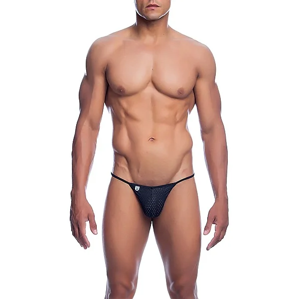 MOB Microfiber V-String - Zwart van het merk MOB Eroticwear - Heren Lingerie - online bestellen bij Masculum.nl. De discrete online seks-toys en erotisch heren ondergoed winkel voor gay & hetero mannen.