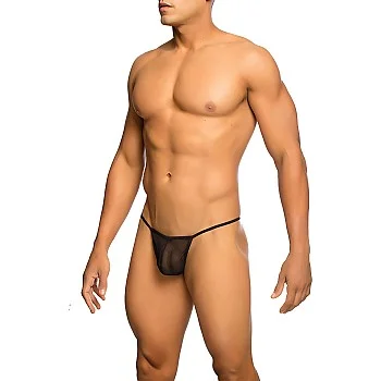 MOB Sheer T-Back Thong - Zwart