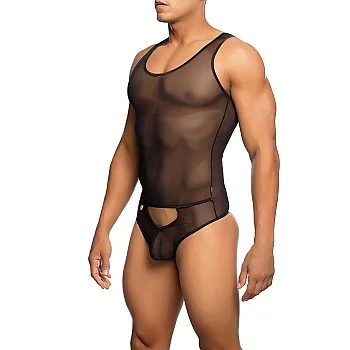 Mob Men's Sexy All Over Sheer Body - Zwart