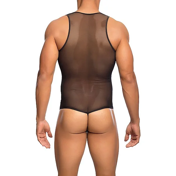 Mob Men's Sexy All Over Sheer Body - Zwart van het merk MOB Eroticwear - Herenbody's - online kopen bij Masculum.nl. De discrete online seks-toys en erotisch heren ondergoed winkel voor gay & hetero mannen.