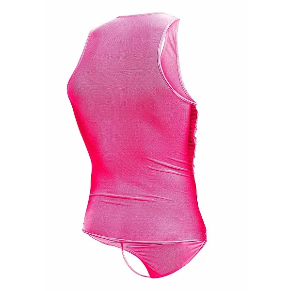 Mob Men's Sexy All Over Sheer Body - Roze van het merk MOB Eroticwear - Herenbody's - online kopen bij Masculum.nl. De discrete online seks-toys en erotisch heren ondergoed winkel voor gay & hetero mannen.