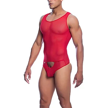 Mob Men's Sexy All Over Sheer Body - Rood