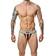 MOB Stripe Classic Jock - Oranje van het merk MOB Eroticwear - Heren Lingerie - online kopen bij Masculum.nl. De discrete online seks-toys en erotisch heren ondergoed winkel voor gay & hetero mannen.
