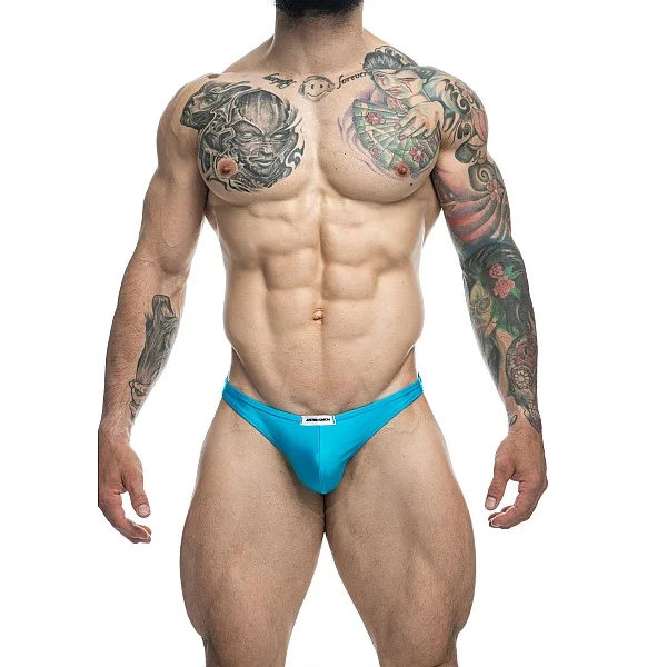 J+S Classic Tanga - Aqua van het merk Justin+Simon - Heren Lingerie - online kopen bij Masculum.nl. De discrete online seks-toys en erotisch heren ondergoed winkel voor gay & hetero mannen.