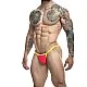 J+S Bikini One - Rood van het merk Justin+Simon - Heren Lingerie - online bestellen bij Masculum.nl. De discrete online seks-toys en erotisch heren ondergoed winkel voor gay & hetero mannen.