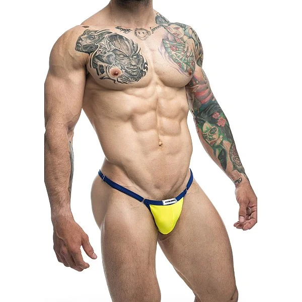 J+S Bikini One - Geel van het merk Justin+Simon - Heren Lingerie - online kopen bij Masculum.nl. De discrete online seks-toys en erotisch heren ondergoed winkel voor gay & hetero mannen.