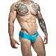 J+S Cheek Bikini - Aqua van het merk Justin+Simon - Heren Lingerie - online kopen bij Masculum.nl. De discrete online seks-toys en erotisch heren ondergoed winkel voor gay & hetero mannen.