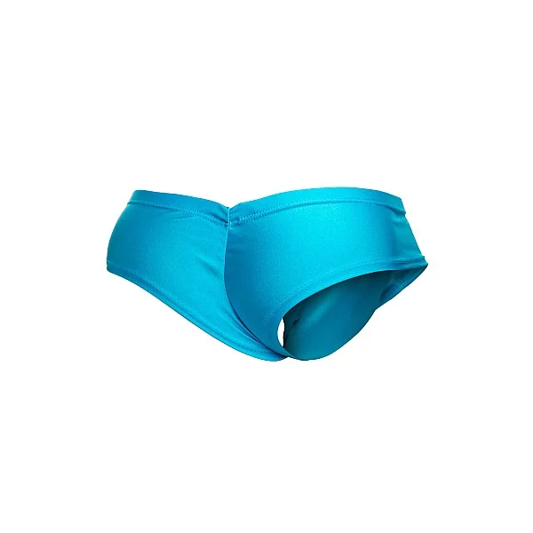 J+S Cheek Bikini - Aqua van het merk Justin+Simon - Heren Lingerie - online kopen bij Masculum.nl. De discrete online seks-toys en erotisch heren ondergoed winkel voor gay & hetero mannen.