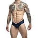 J+S Cheek Bikini - Marineblauw van het merk Justin+Simon - Heren Lingerie - online kopen bij Masculum.nl. De discrete online seks-toys en erotisch heren ondergoed winkel voor gay & hetero mannen.