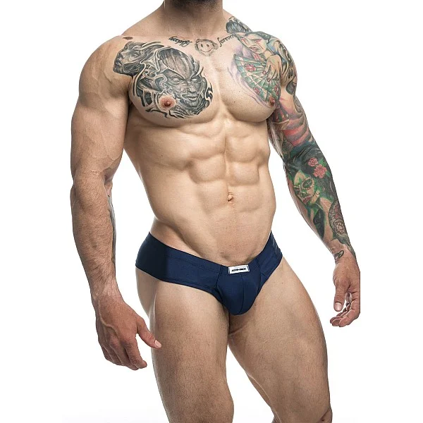 J+S Cheek Bikini - Marineblauw van het merk Justin+Simon - Heren Lingerie - online kopen bij Masculum.nl. De discrete online seks-toys en erotisch heren ondergoed winkel voor gay & hetero mannen.