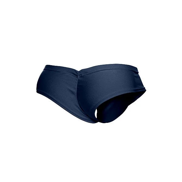 J+S Cheek Bikini - Marineblauw van het merk Justin+Simon - Heren Lingerie - online kopen bij Masculum.nl. De discrete online seks-toys en erotisch heren ondergoed winkel voor gay & hetero mannen.